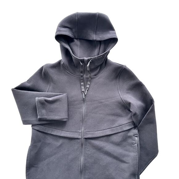 Lululemon Long Horizons Hoodie Black Size Medium Coat Jacket Travel Commute - Picture 3 of 11